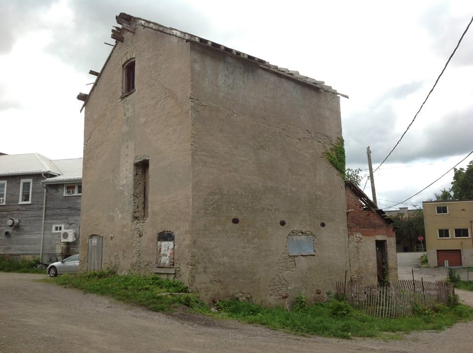 Side & Rear view of the heritage building known as the Ayr Ice House and Creamery